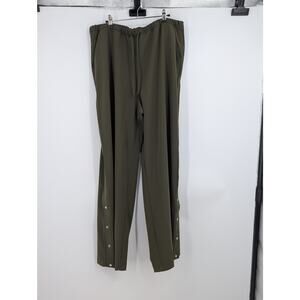 MVP Mid Rise Snap Pant XL/T Green Wide Leg Comfort Oversized Stretchy Outdoors